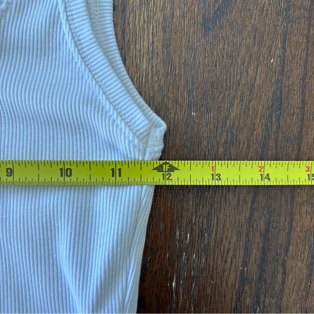 White Ribbed Tank Top - Picture 4 of 5